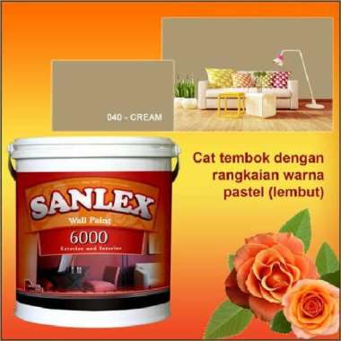 Cat Tembok Sanlex 6000 Cream Galon 5Kg Ready Bandung