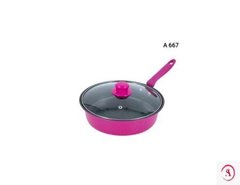 PANCI TEFLON BIJIAN PANCI WARNA TEFLON WARNA PLUS TUTUP KACA