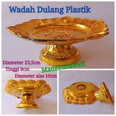 Wadah dulang wanci bali bahan Plastik gold