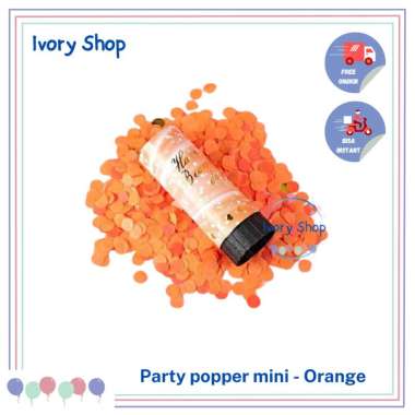 Party Popper Mini Confetti Soft Color Orange