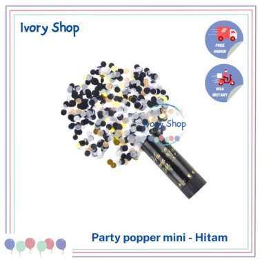 Party Popper Mini Confetti Soft Color Hitam
