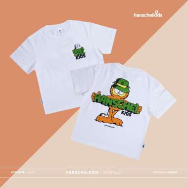 Hanschelkids - Garfield Hanschelkids ( Kaos Anak Oversize Unisex 2-12 Tahun ) L