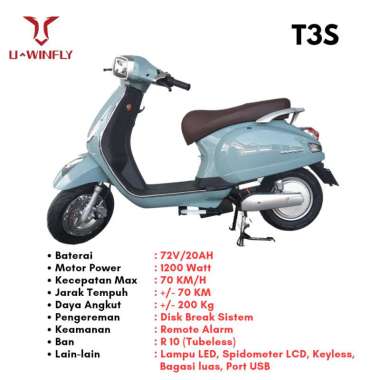Motor Listrik Uwinfly T3 S Motor Listrik T3 S Uwinfly Motor Listrik Murah