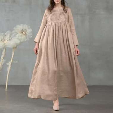 GERALDINE MAXY BAJU GAMIS HAMIL BAJU HAMIL MIDI DRESS HAMIL CREAM