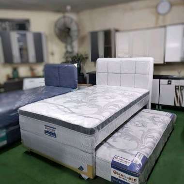 SET BIGLAND 2in1 Plush Top Springbed - Ranjang Tingkat - Tempat Tidur Susun Anak - Matras - Mattress - FULL SET 100x200cm