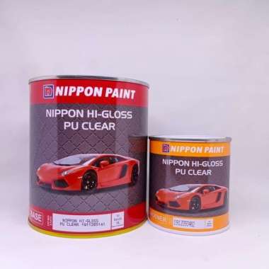 NIPPON PAINT HI GLOSS PU CLEAR 1L + HARDENER / VERNIS PU 2 KOMPONEN