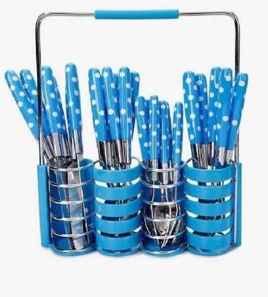 sendok set polkadot isi 24 - sendok stainless polkadot - sendok makan