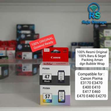 Canon PG47 CL57 Cartridge Paket Black Color PG 47 CL 57 E400 E410