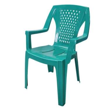 KIRAMAS Kursi Bangku Plastik Santai Sandaran Tangan 5176 (Grab/Gojek) Hijau