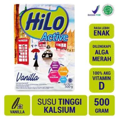 Promo Harga Hilo Active Vanilla 500 gr - Blibli