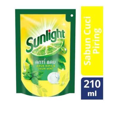 Promo Harga Sunlight Pencuci Piring Anti Bau With Daun Mint 210 ml - Blibli