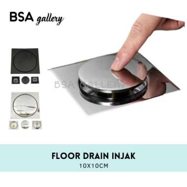 FLOOR DRAIN INJAK / SARINGAN GOT PUSH UP INJAK MODEL TOTO / PEMBUANGAN black