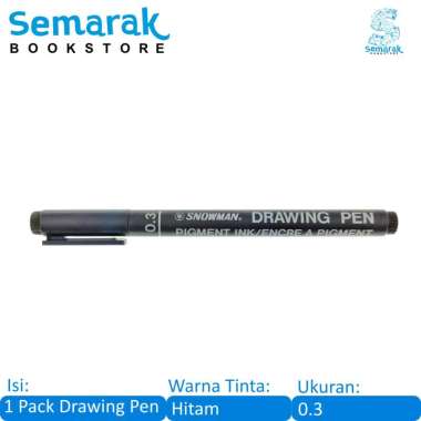 Snowman 700 Drawing Pen - 0.3 Hitam