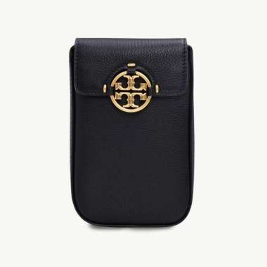 TORY BURCH Mini Miller Metal Logo Phone Crossbody Bag in Black