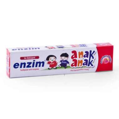 Enzim Pasta Gigi Anak Strawberry 63gr - Pasta Gigi Enzim