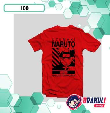 T Shirt 100 Naruto Shippuden Naruto Uzumaki Red L