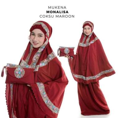 PUSAT GROSIR MUKENA DEWASA MONALISA MAROON