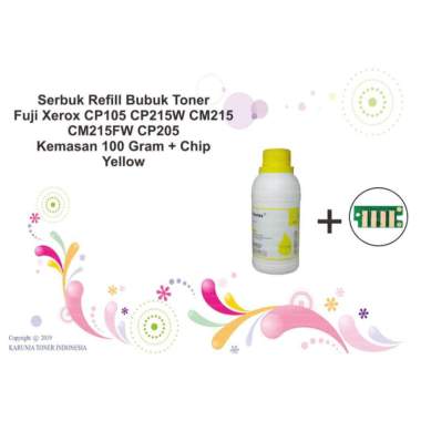 Serbuk Toner Xerox CP215 CM215 CM215FW CP205 + Chip 100 Gram Yellow Kuning
