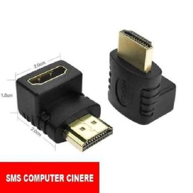 Konektor Plug Hdmi L 90 Drajat Female To Male