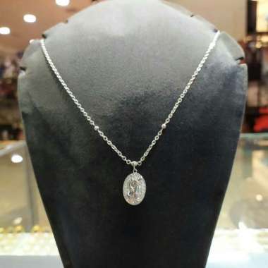 Kalung Saint Laurent Emas Putih 750