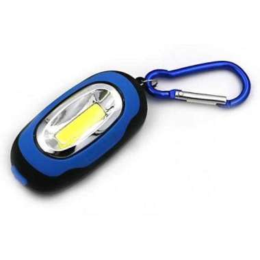 Gantungan Kunci Tas Lampu Senter Mini LED COB Karabiner 25 Lumens Hijau