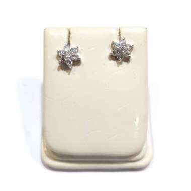 Anting Tusuk Bintang Berlian Diamond 0.28 ct Emas Putih 750