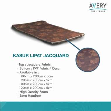 Avery - Kasur Lipat Jacquard + Oscar + Busa Super Uk.80, 90, 100, 120x180cm 80 x 200