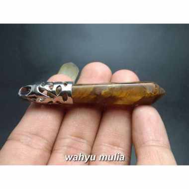 liontin Batu Tiger Eye Model Pensil asli (kode:836) Coklat