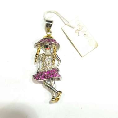 Liontin Pesta Wanita UBS Emas Putih 750