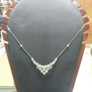 Kalung Koye Diamond Look Emas Putih 750