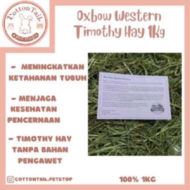 Oxbow Western Timothy Hay / rumput hay makanan kelinci Oxbow Timothy H