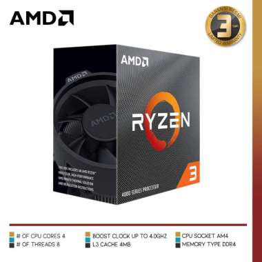 AMD RYZEN 3 4100 | Processor AMD AM4 Zen 2 Renoir 4 Cores 8 Threads