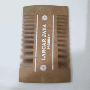 Sisir Rambut Serit Kutu Ketombe Lice Comb Kayu Cokelat Murah