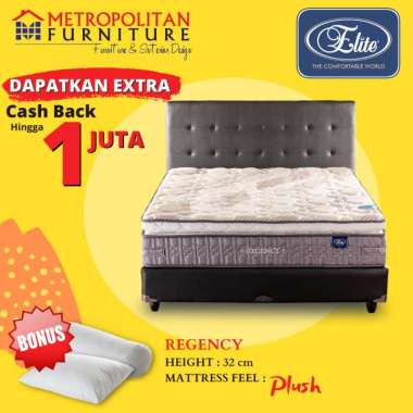 Elite Kasur Springbed Regency (Full Set) 100 x 200 Putih JABODETABEK