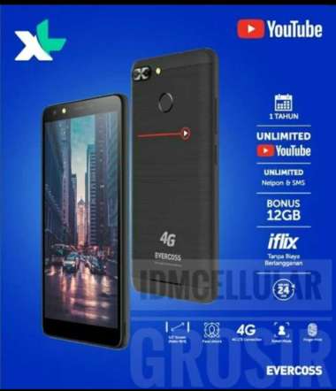 EVERCOSS U6 BLACK - XTREAM 1 PLUS BLACK