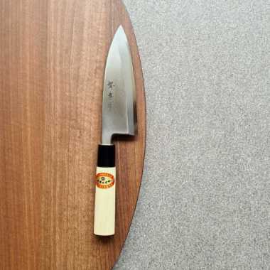 SAKAI TAKAYUKI Kasumi Shirogami #3 Deba Japanese Knife 150mm Multicolor