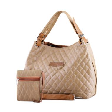 Azzurra 638-02 Syntetis Handbag Wanita - Mocca