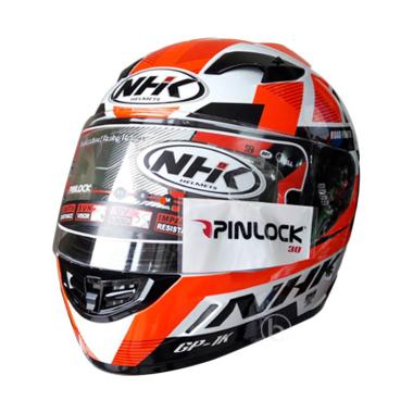 NHK GP 1000 Ultra X-vision Helm Full Face - White Orange