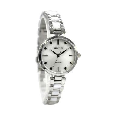 Rhythm LE1611S01 Jam Tangan Wanita - Silver White