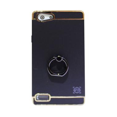 Fashion Selular 3 In1 Hradcase with Casing Ring for Oppo Neo 7 - Black