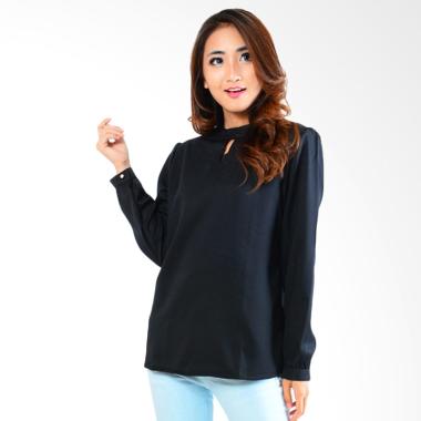 Jfashion Model Korea Kyoko Blouse - Hitam Semua Ukuran Black