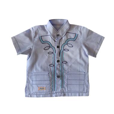 Rafifa Koko Pendek Model B Baju Koko Anak - Biru