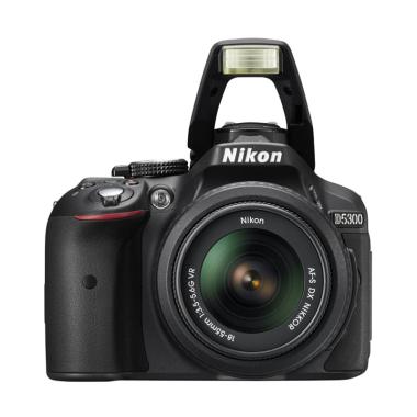 Nikon D5300 Lens Kit 18-55mm VR II - 24.2 MP Kamera DSLR - Hitam