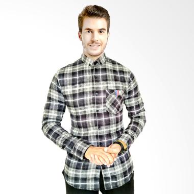 Riverside HSB 028 Lengan Long Flanel Tartan Kemeja Pria