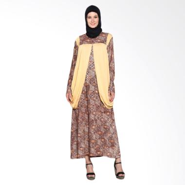 Fafa Collection Marsha 010 Gamis Batik Wanita - Kuning