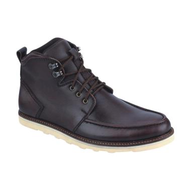 Syaqinah 70 Kulit Boots Pria - Coklat