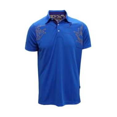 Flypower Polo Garis Kaos Badminton - Blue