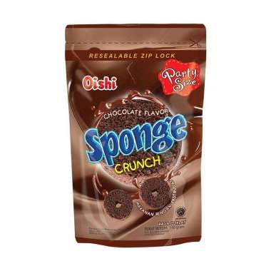 1 Pouch - Oishi Sponge Coklat Snack [110 g]