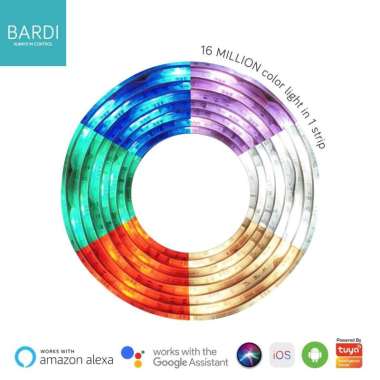 BARDI LED Smart Lampu LED Strip RGBWW Wifi 2 Meter Ori Resmi