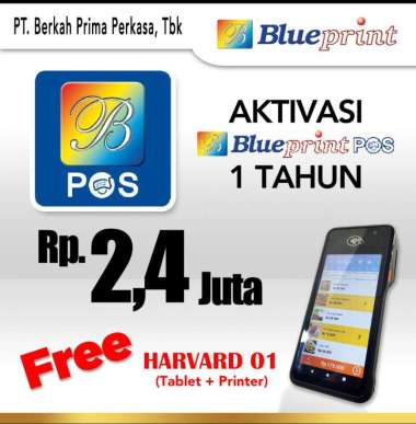 Blueprint POS Paket Usaha / Aplikasi Kasir BLUEPRINT POS 1 Tahun Free Hardware